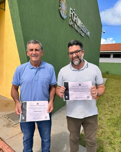 A diplomação do prefeito e vice-prefeito de Marilândia do Sul foi realizada na tarde desta terça-feira (10), no Fórum Eleitoral do município