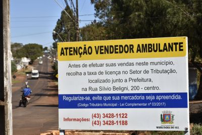 Prefeitura de Marilândia do Sul intensifica fiscalização de Ambulantes